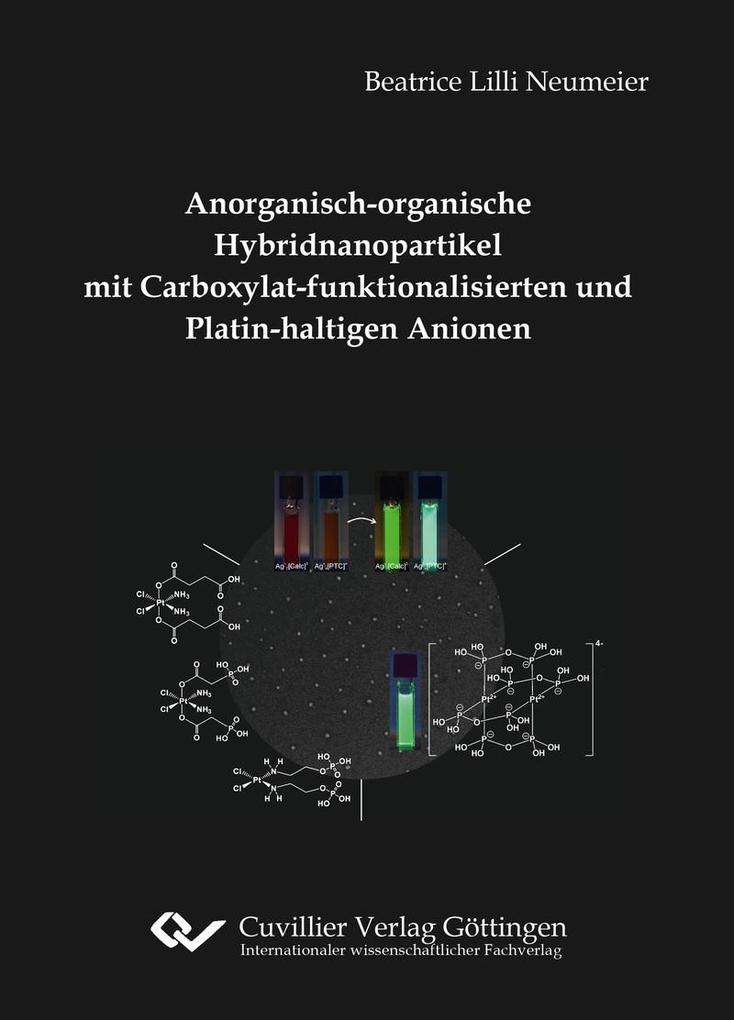 Produktbild: Anorganisch-organische Hybridnanopartikel mit Carboxylat-funktionalisierten und Platin-haltigen Anionen