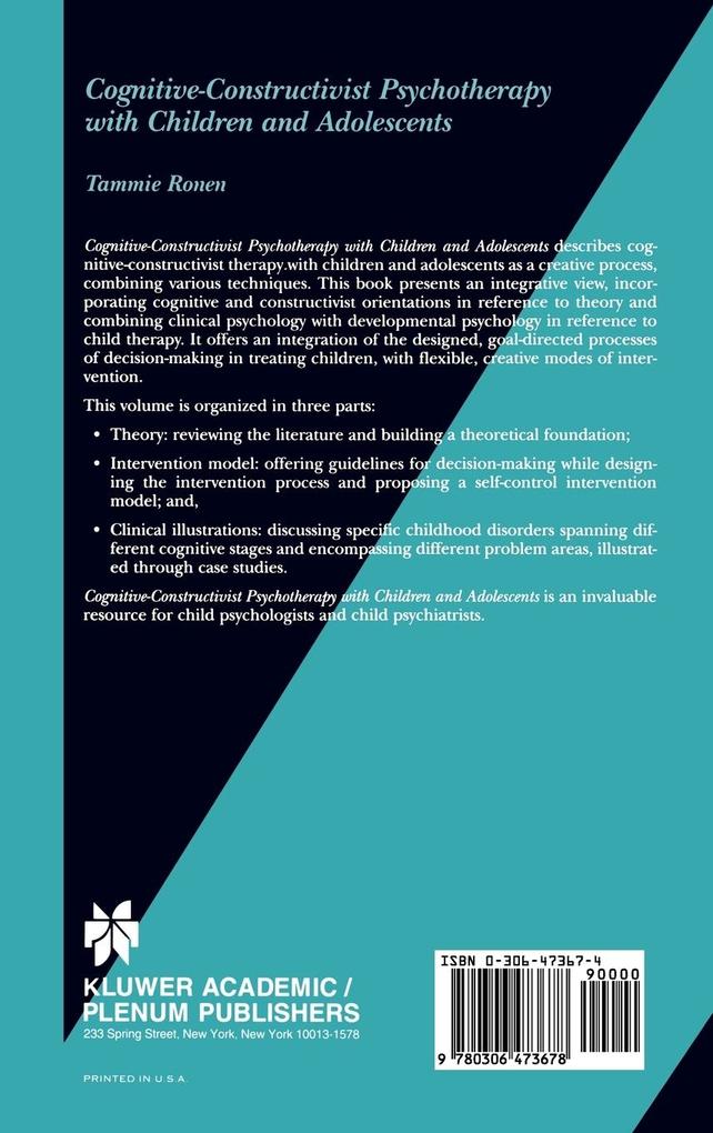 Weitere Ansicht: Cognitive-Constructivist Psychotherapy with Children and Adolescents | Tammie Ronen