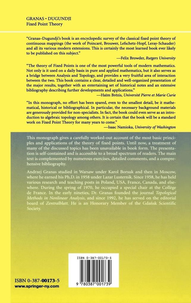 Weitere Ansicht: Fixed Point Theory | James Dugundji, Andrzej Granas