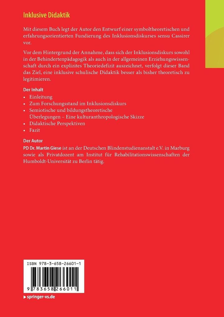 Weitere Ansicht: Inklusive Didaktik | Martin Giese