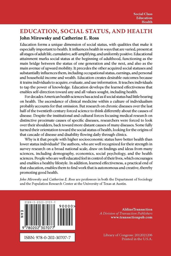 Weitere Ansicht: Education, Social Status, and Health | John Mirowsky