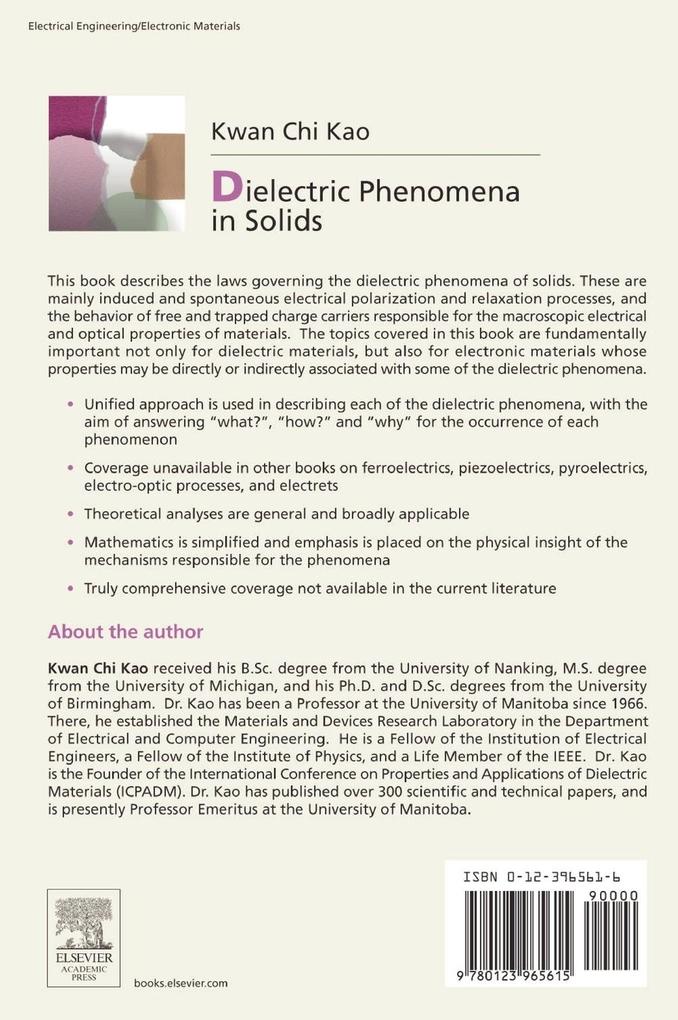 Weitere Ansicht: Dielectric Phenomena in Solids | Kwan Chi Kao