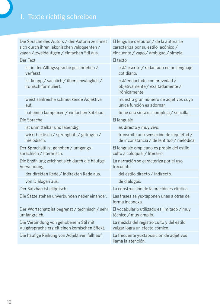 Weitere Ansicht: PONS Texte schreiben - Spanisch