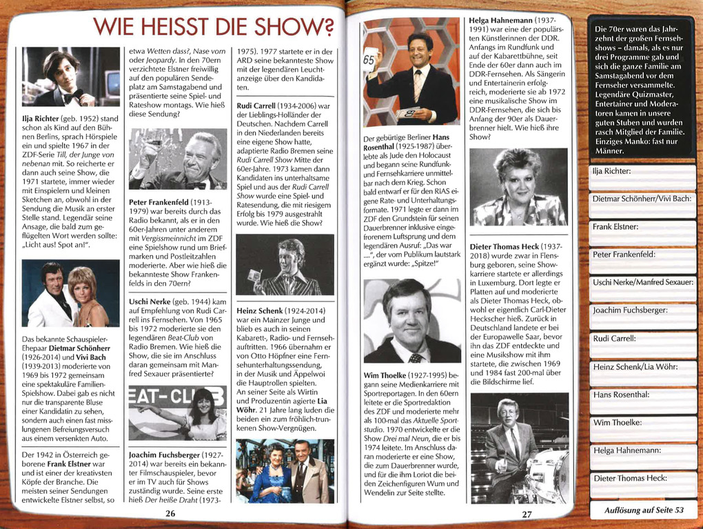 Weitere Ansicht: Unsere 70er Jahre - Das Rätselbuch | Wolfgang Berke, Ursula Herrmann