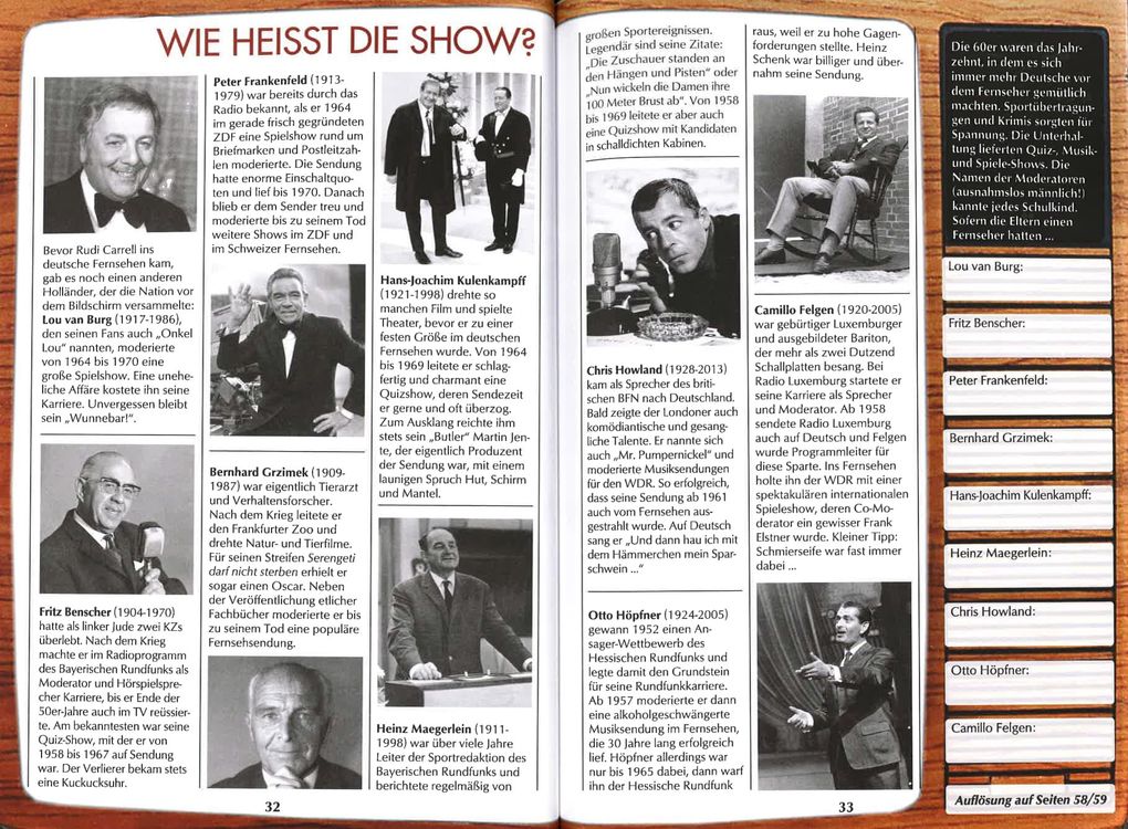 Weitere Ansicht: Unsere 60er Jahre - Das Rätselbuch | Wolfgang Berke, Ursula Herrmann