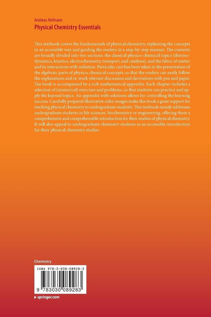 Weitere Ansicht: Physical Chemistry Essentials | Andreas Hofmann