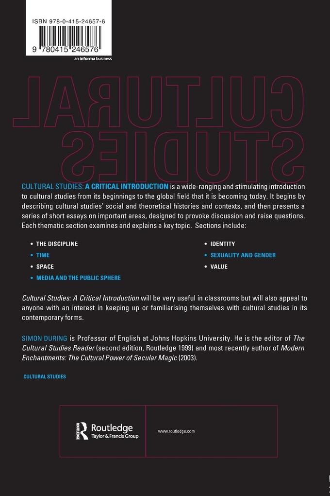 Weitere Ansicht: Cultural Studies | Simon During