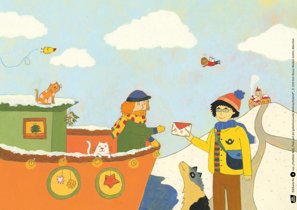 Weitere Ansicht: Postbote Willi, Pirat und der geheimnisvolle Weihnachtsbrief. Adventskalender. | Susanne Brandt