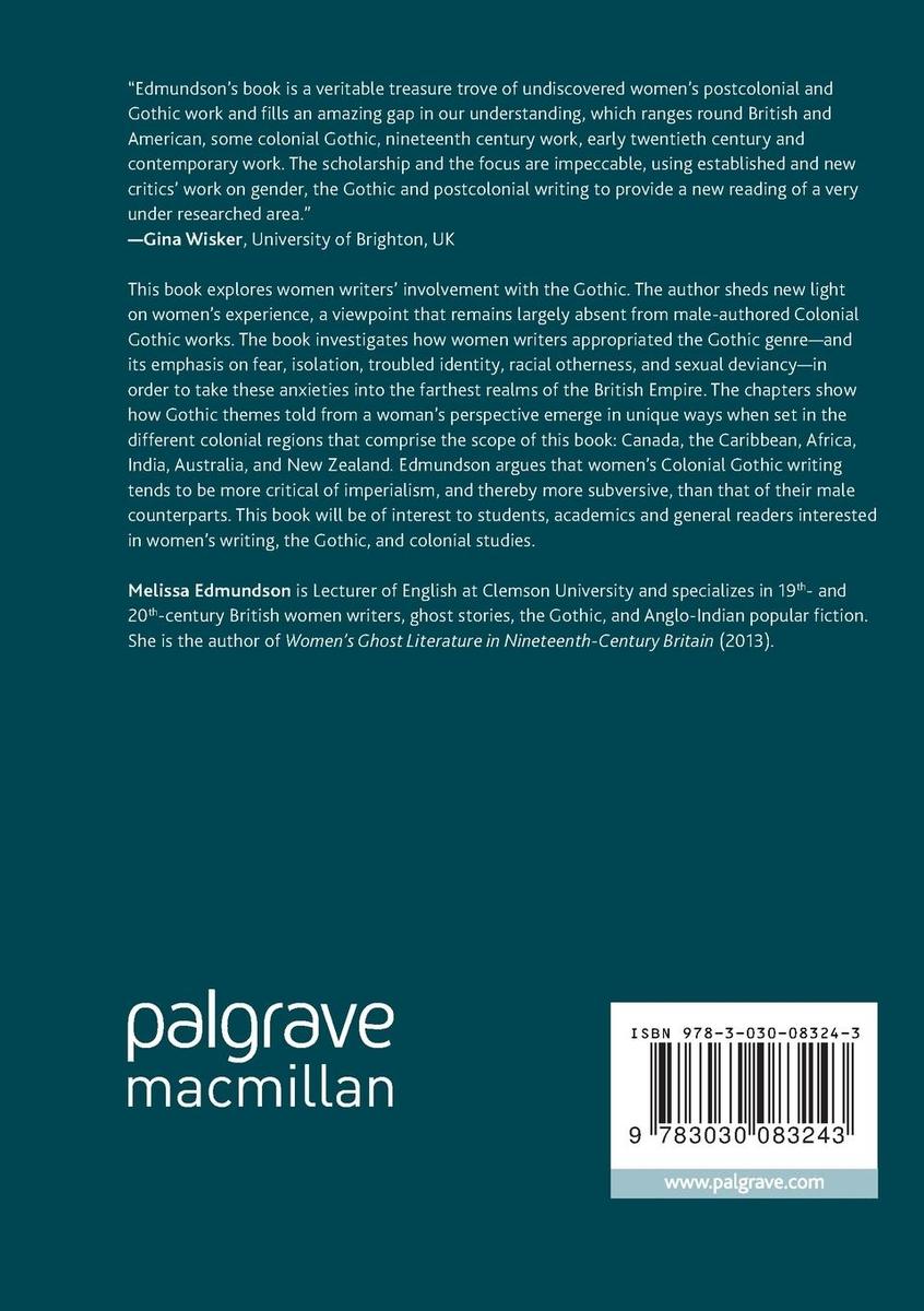 Weitere Ansicht: Women's Colonial Gothic Writing, 1850-1930 | Melissa Edmundson