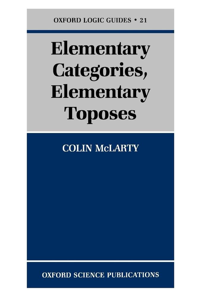 Elementary Categories, Elementary Toposes als Taschenbuch
