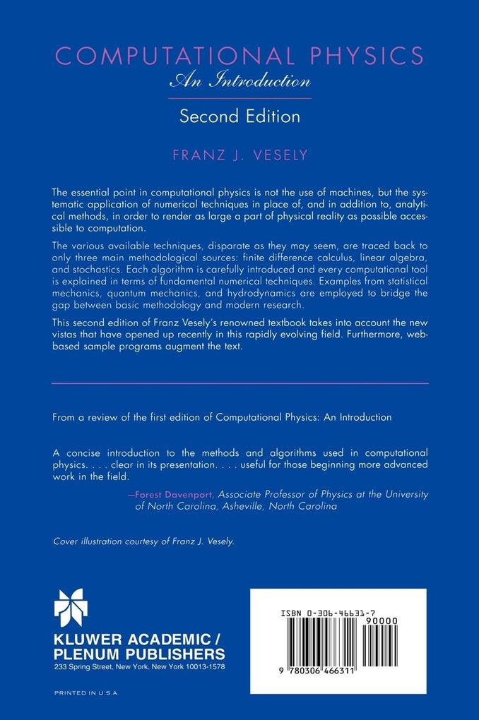 Weitere Ansicht: Computational Physics | Franz J. Vesely