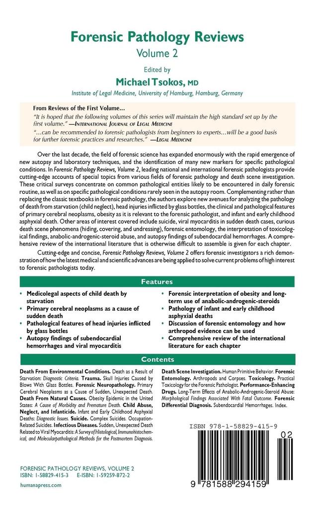 Weitere Ansicht: Forensic Pathology Reviews Vol 2