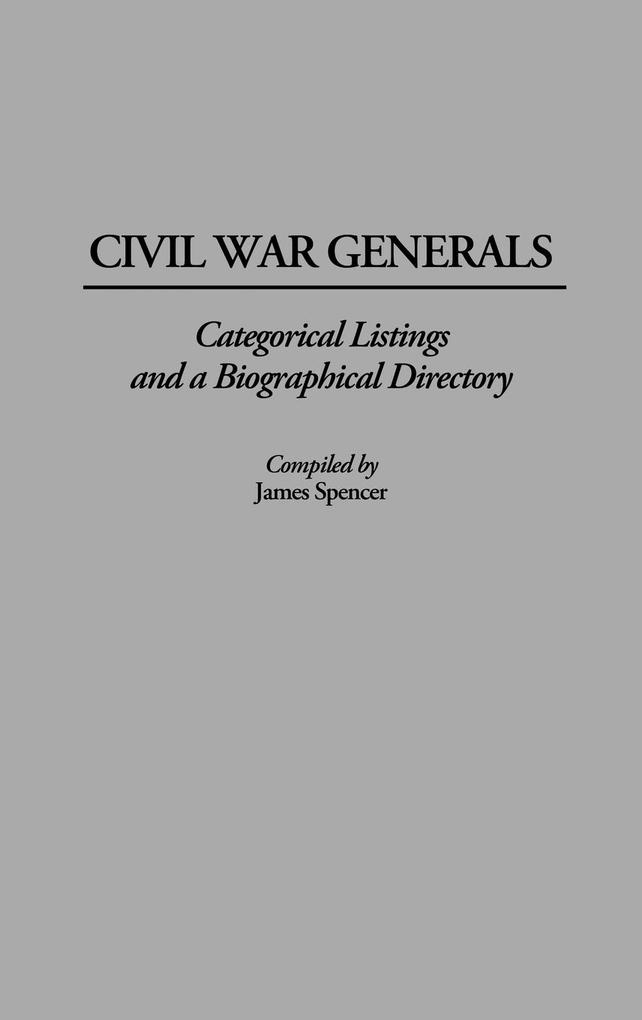 Civil War Generals als Buch (gebunden)