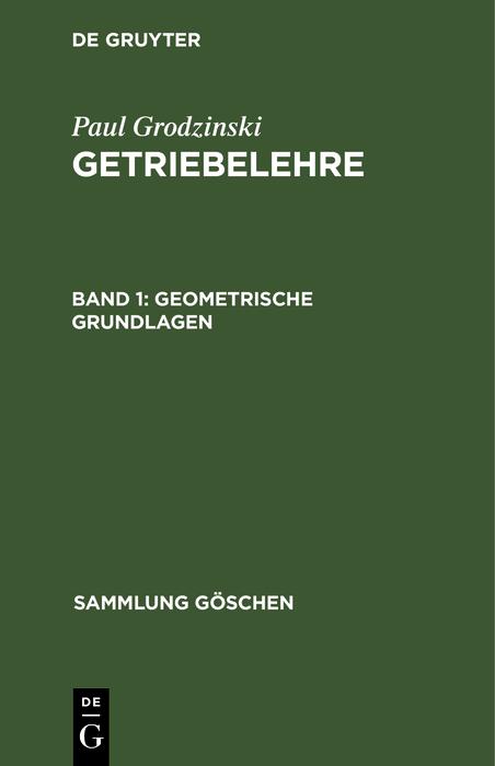 Produktbild: Geometrische Grundlagen | Paul Grodzinski