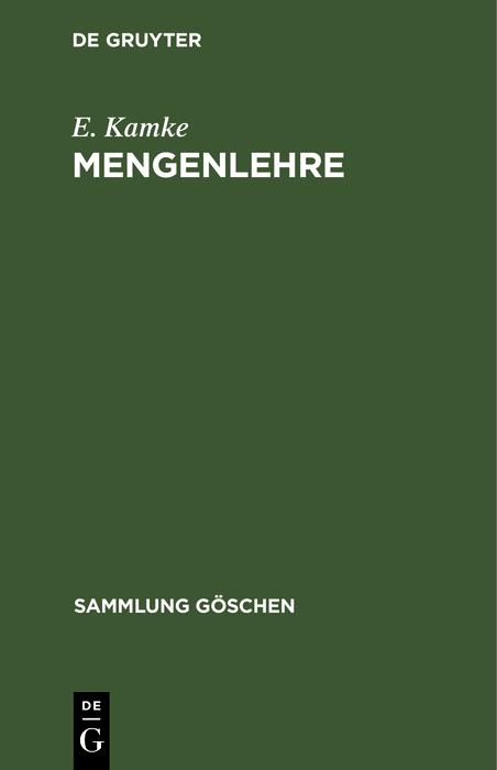 Produktbild: Mengenlehre | E. Kamke