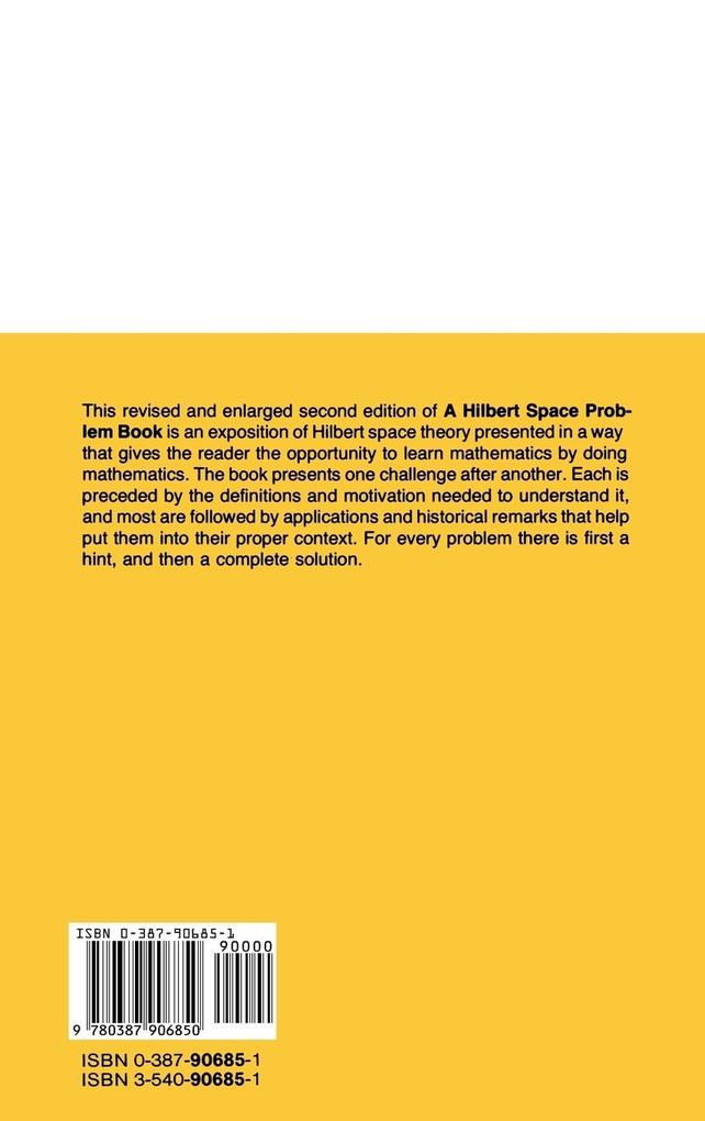 Weitere Ansicht: A Hilbert Space Problem Book | P.R. Halmos