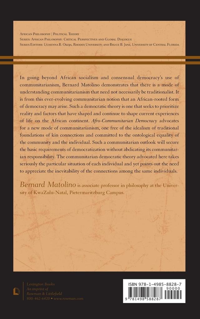 Weitere Ansicht: Afro-Communitarian Democracy | Bernard Matolino