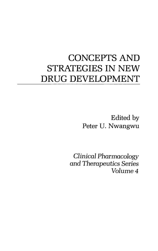 Concepts and Strategies in New Drug Development als Buch (gebunden)