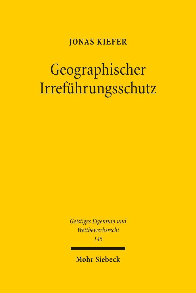 Produktbild: Geographischer Irreführungsschutz | Jonas Kiefer