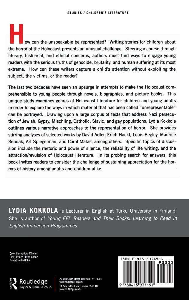 Weitere Ansicht: Representing the Holocaust in Children's Literature | Lydia Kokkola