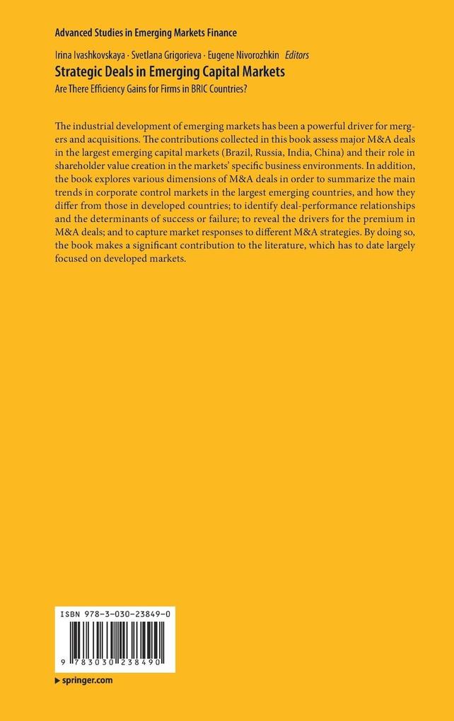 Weitere Ansicht: Strategic Deals in Emerging Capital Markets