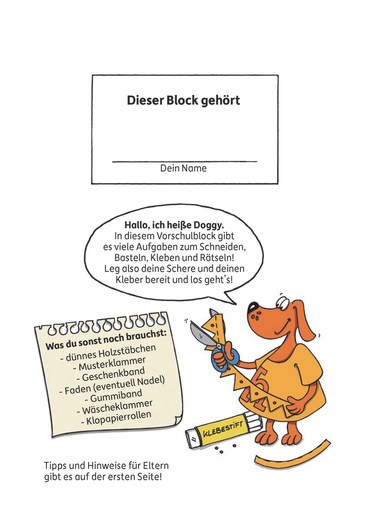 Weitere Ansicht: Vorschulblock ab 5 Jahre für Junge und Mädchen - Schneiden, kleben, basteln | Ulrike Maier