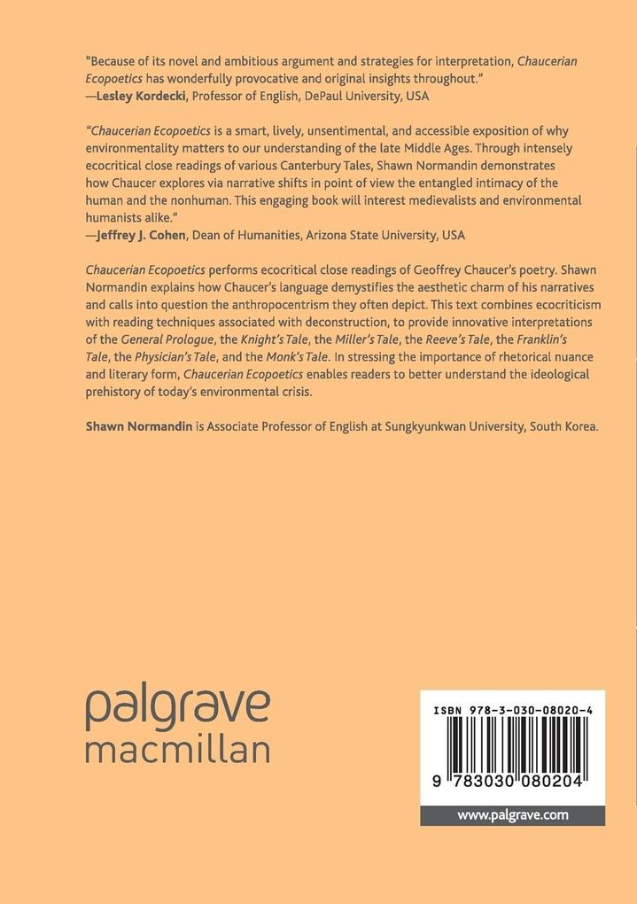 Weitere Ansicht: Chaucerian Ecopoetics | Shawn Normandin
