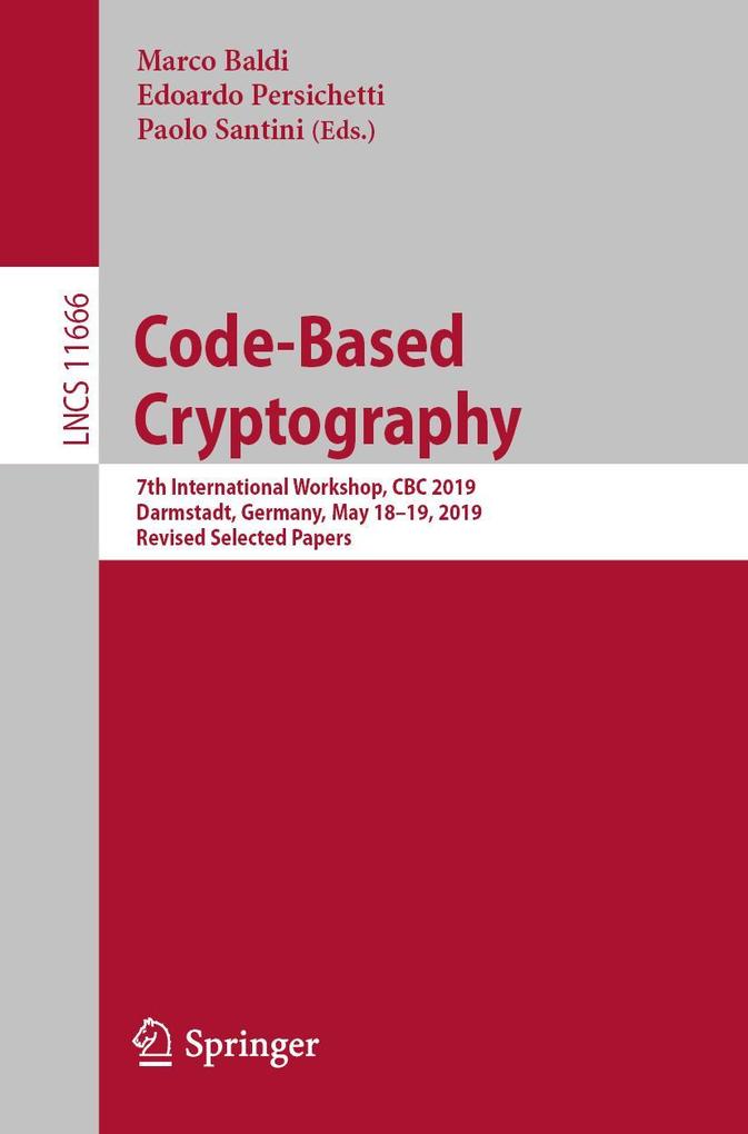 Produktbild: Code-Based Cryptography