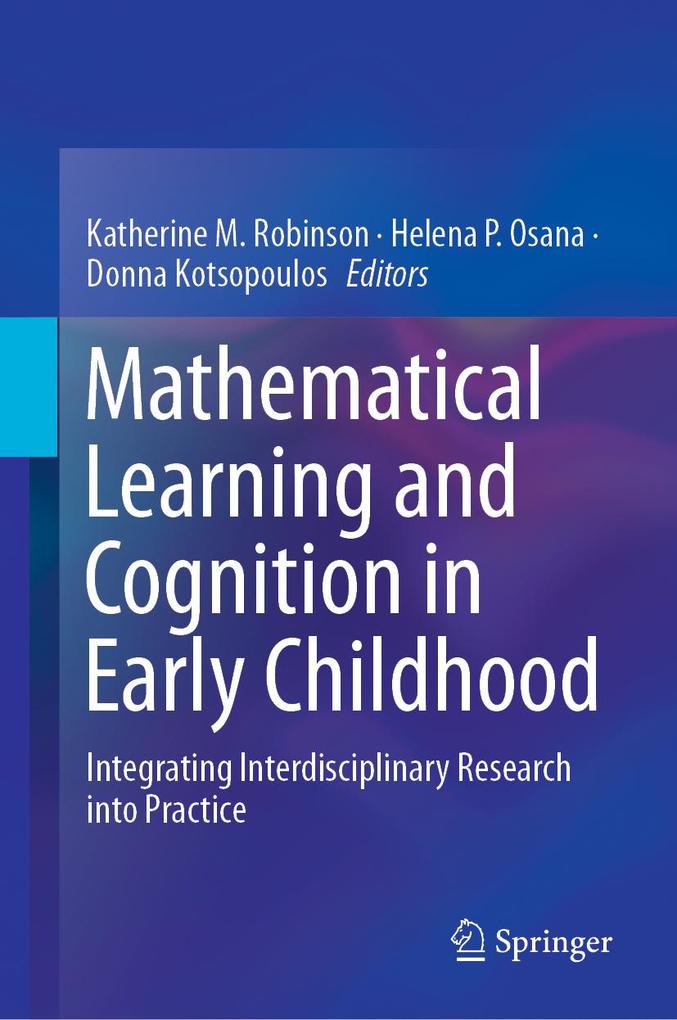 Produktbild: Mathematical Learning and Cognition in Early Childhood