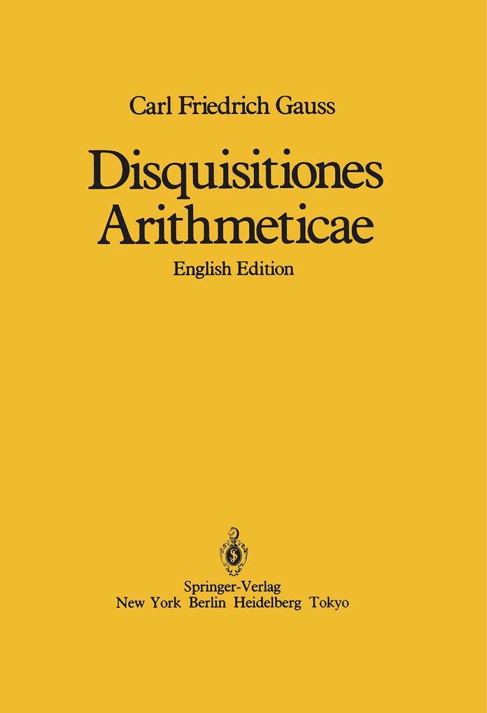 Produktbild: Disquisitiones Arithmeticae | Carl Friedrich Gauss, William C. Waterhouse