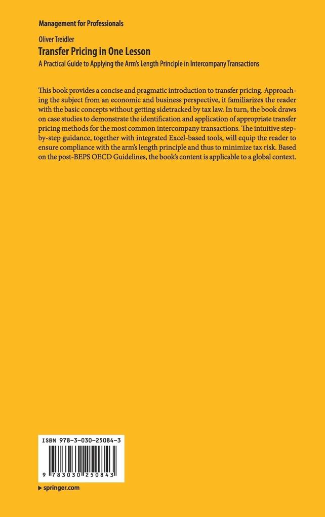 Weitere Ansicht: Transfer Pricing in One Lesson | Oliver Treidler