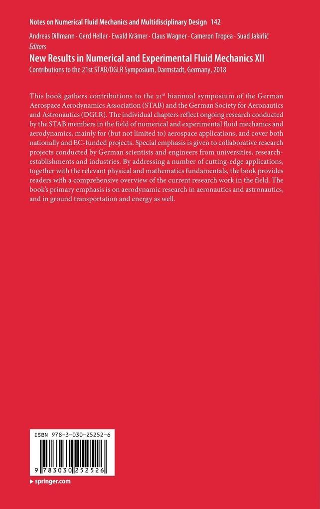 Weitere Ansicht: New Results in Numerical and Experimental Fluid Mechanics XII