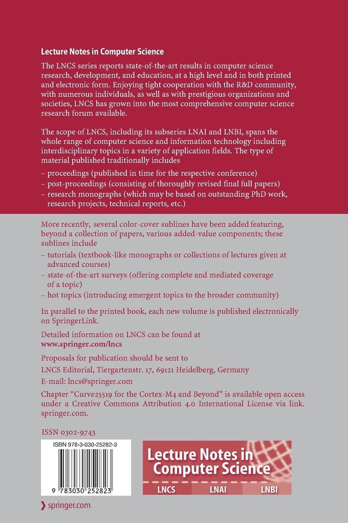 Weitere Ansicht: Progress in Cryptology - LATINCRYPT 2017