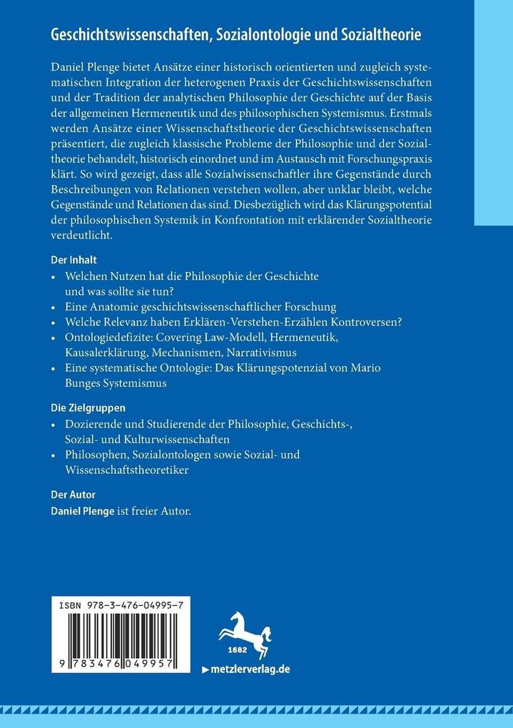 Weitere Ansicht: Geschichtswissenschaften, Sozialontologie und Sozialtheorie | Daniel Plenge