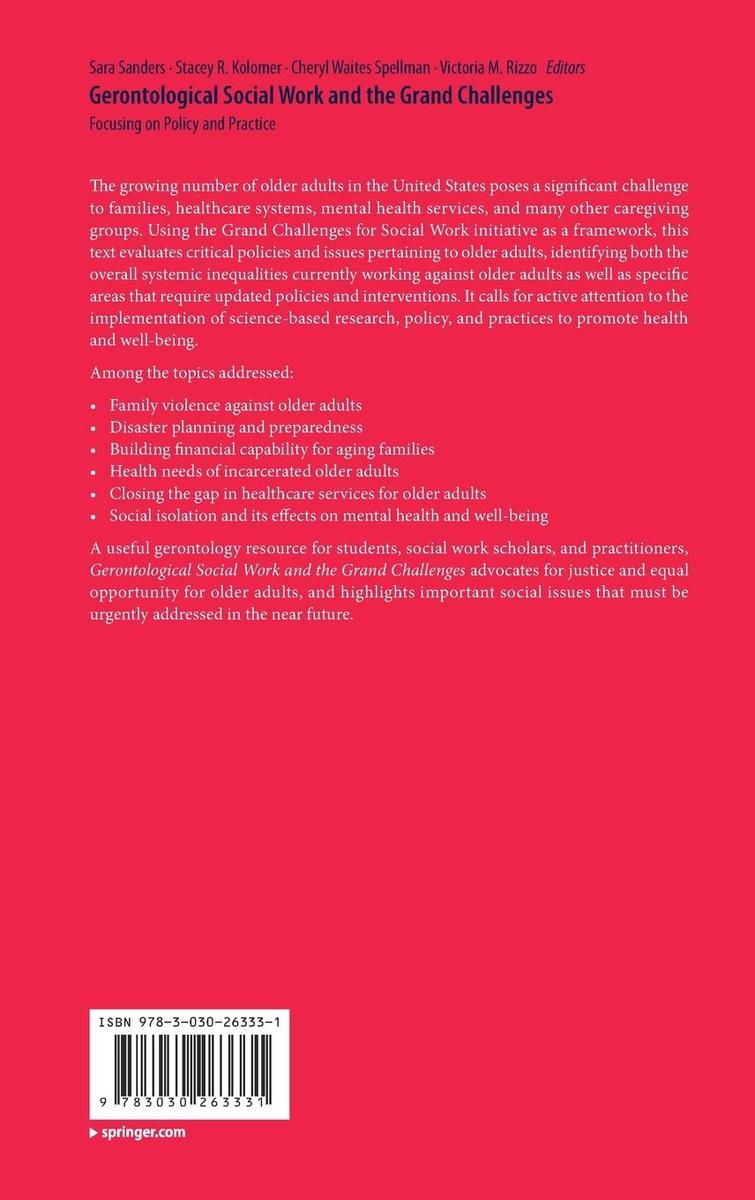 Weitere Ansicht: Gerontological Social Work and the Grand Challenges