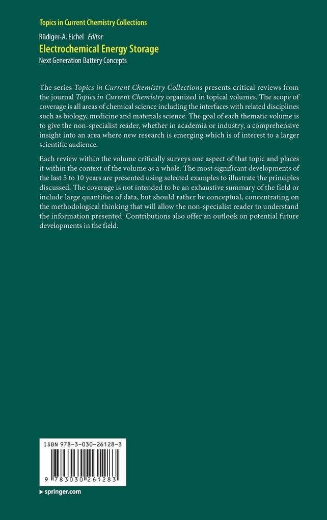 Weitere Ansicht: Electrochemical Energy Storage