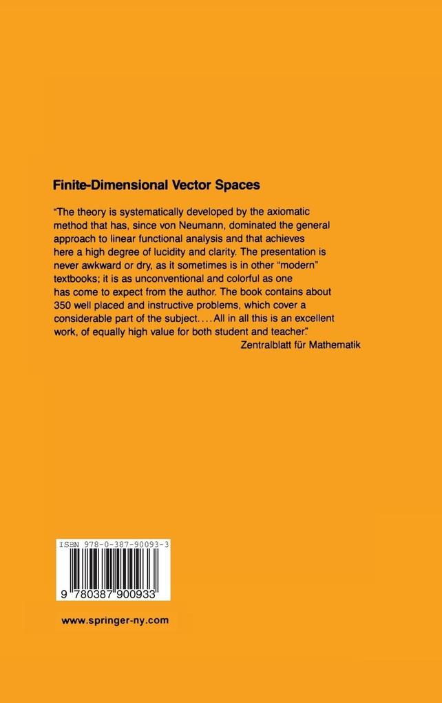 Weitere Ansicht: Finite-Dimensional Vector Spaces | P. R. Halmos