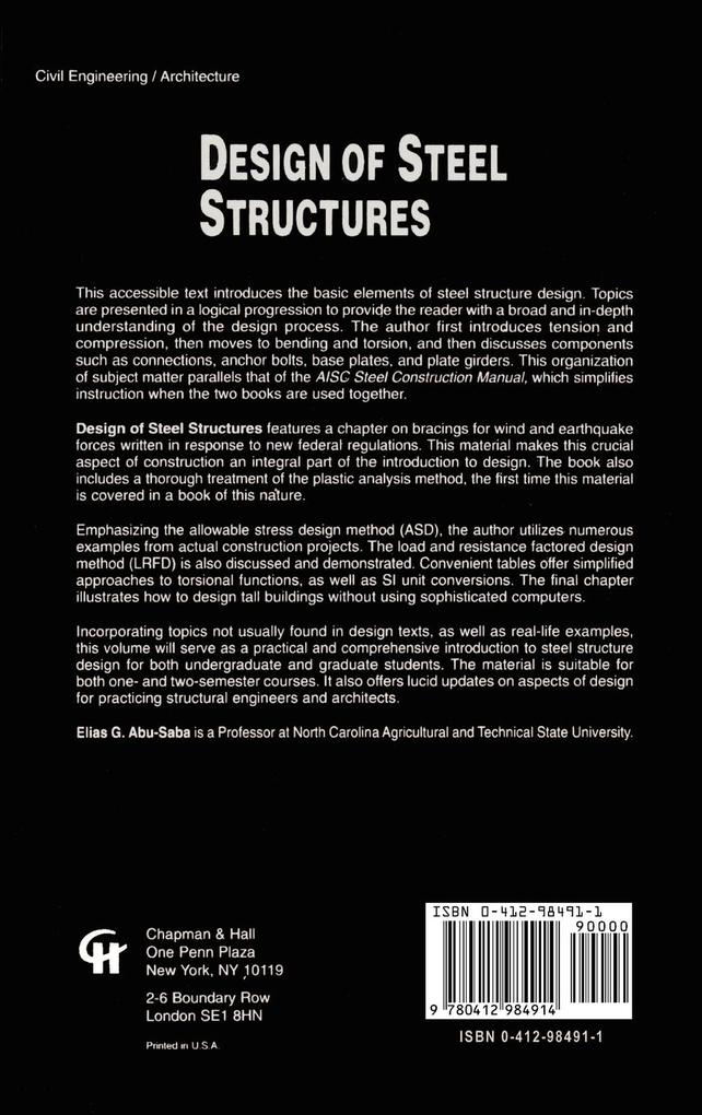 Weitere Ansicht: Design of Steel Structures | Elias G. Abu-Saba