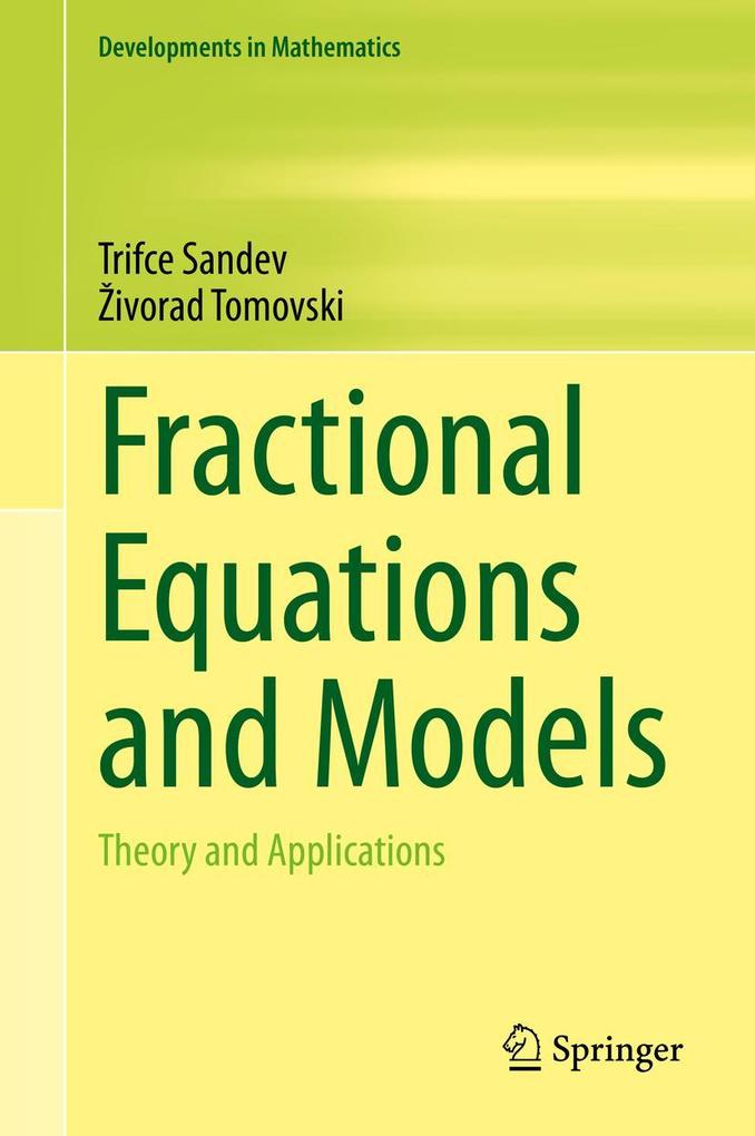 Produktbild: Fractional Equations and Models | Trifce Sandev, Živorad Tomovski