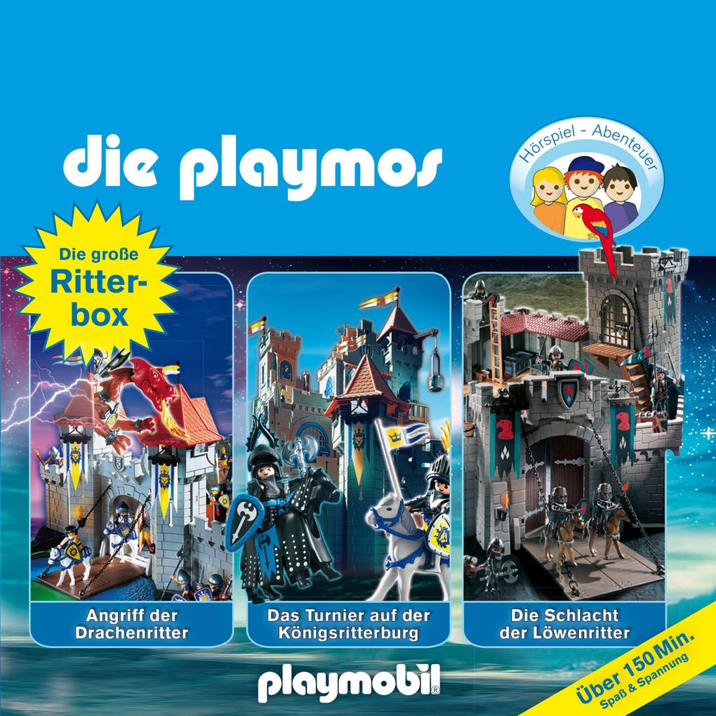 Produktbild: Die Playmos - Das Original Playmobil Hörspiel, Die große Ritter-Box, Folgen 2, 8, 20 | Florian Fickel, Simon X. Rost