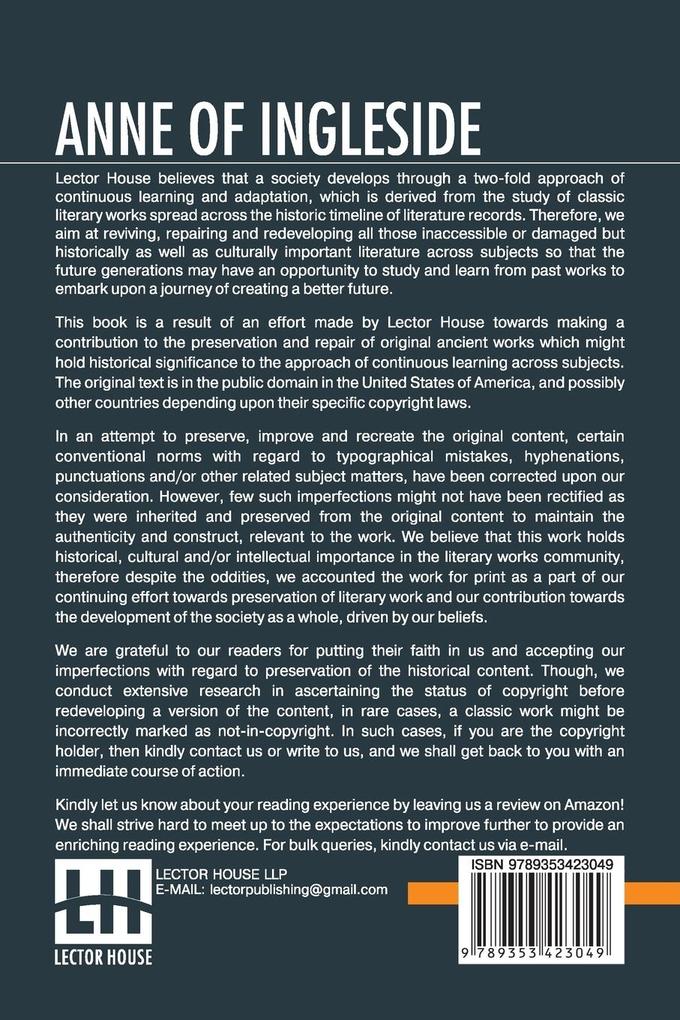 Weitere Ansicht: Anne Of Ingleside | Lucy Maud Montgomery