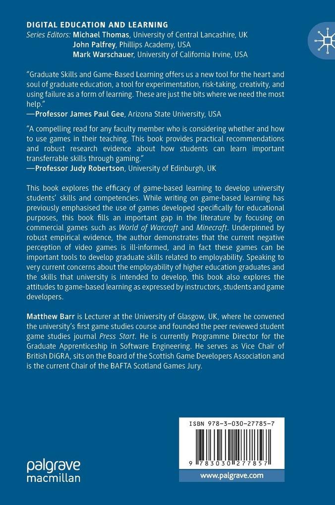 Weitere Ansicht: Graduate Skills and Game-Based Learning | Matthew Barr