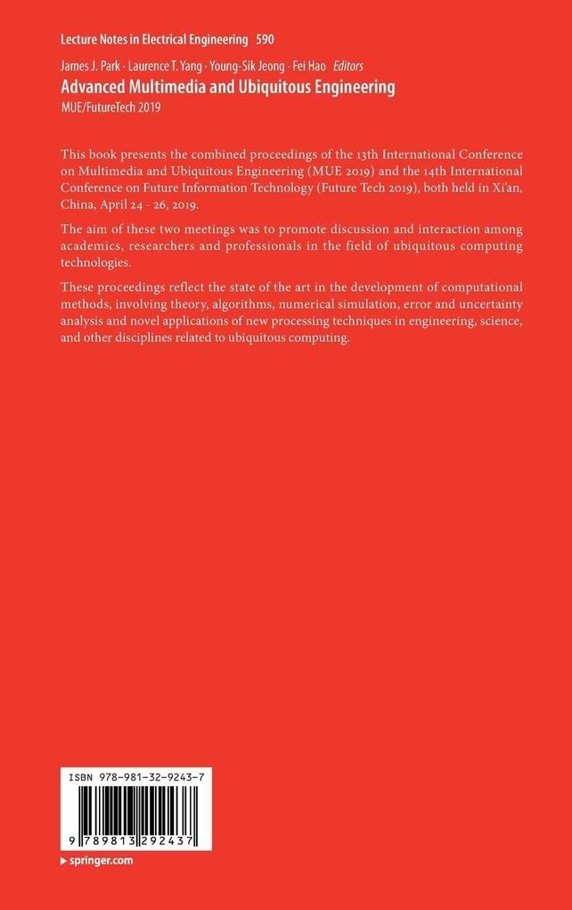 Weitere Ansicht: Advanced Multimedia and Ubiquitous Engineering