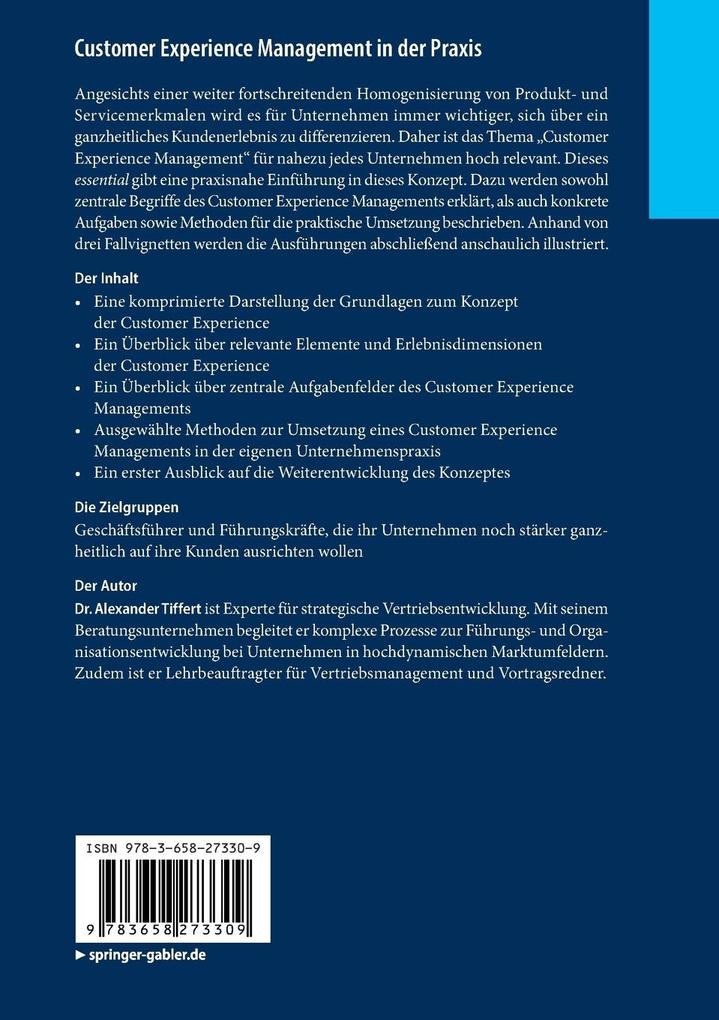 Weitere Ansicht: Customer Experience Management in der Praxis | Alexander Tiffert