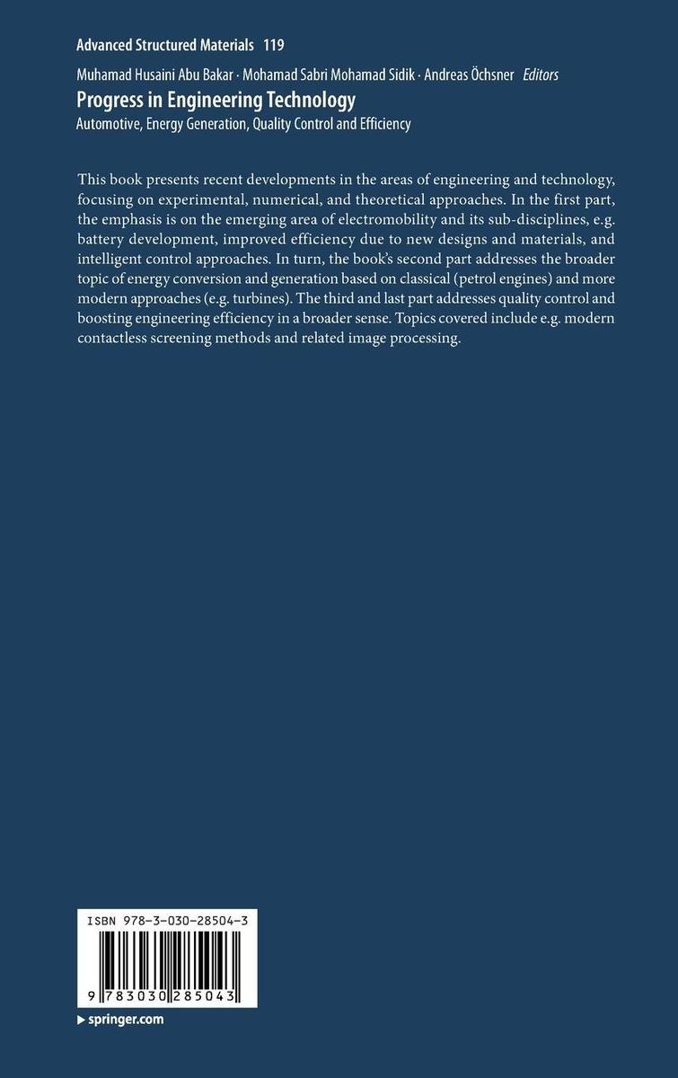 Weitere Ansicht: Progress in Engineering Technology
