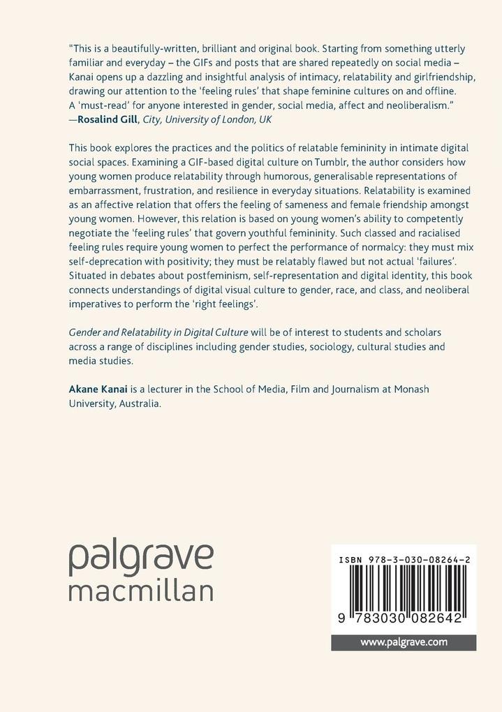 Weitere Ansicht: Gender and Relatability in Digital Culture | Akane Kanai