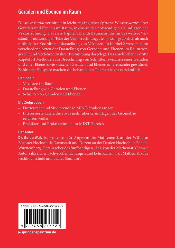 Weitere Ansicht: Geraden und Ebenen im Raum | Guido Walz