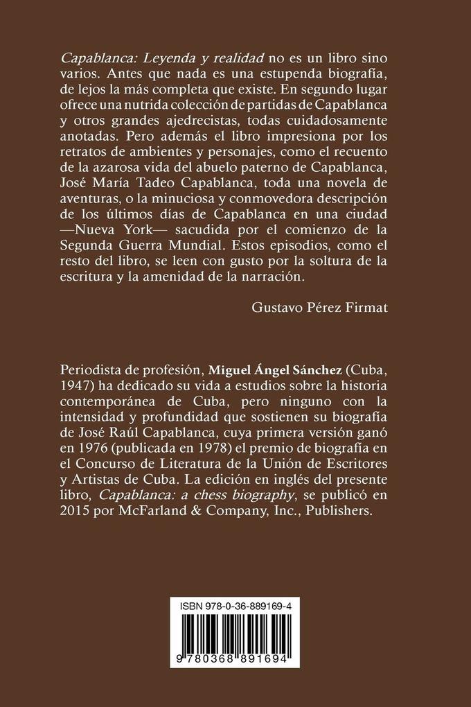 Weitere Ansicht: Capablanca. Leyenda y realidad (Tomo II) | Miguel Angel Sánchez