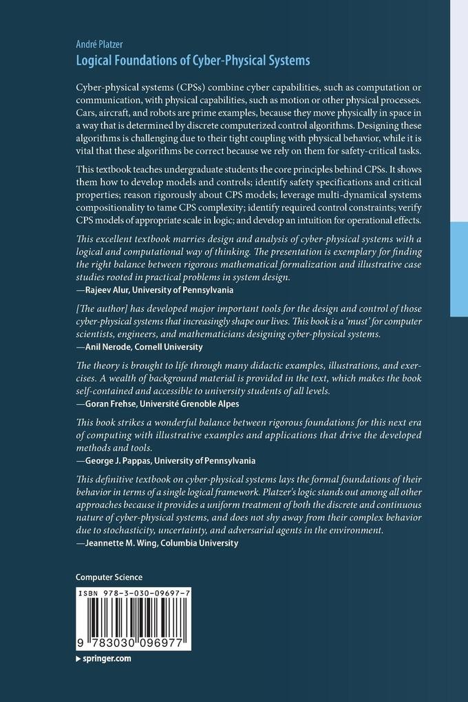 Weitere Ansicht: Logical Foundations of Cyber-Physical Systems | André Platzer