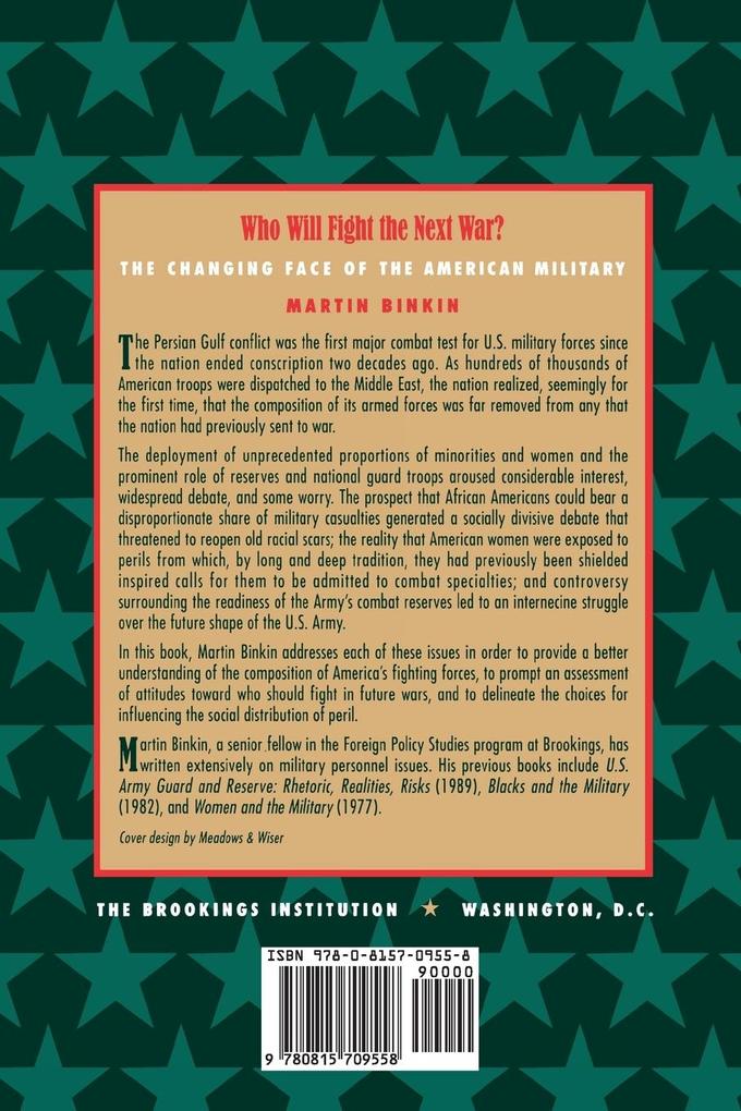 Weitere Ansicht: Who Will Fight the Next War? | Martin Binkin